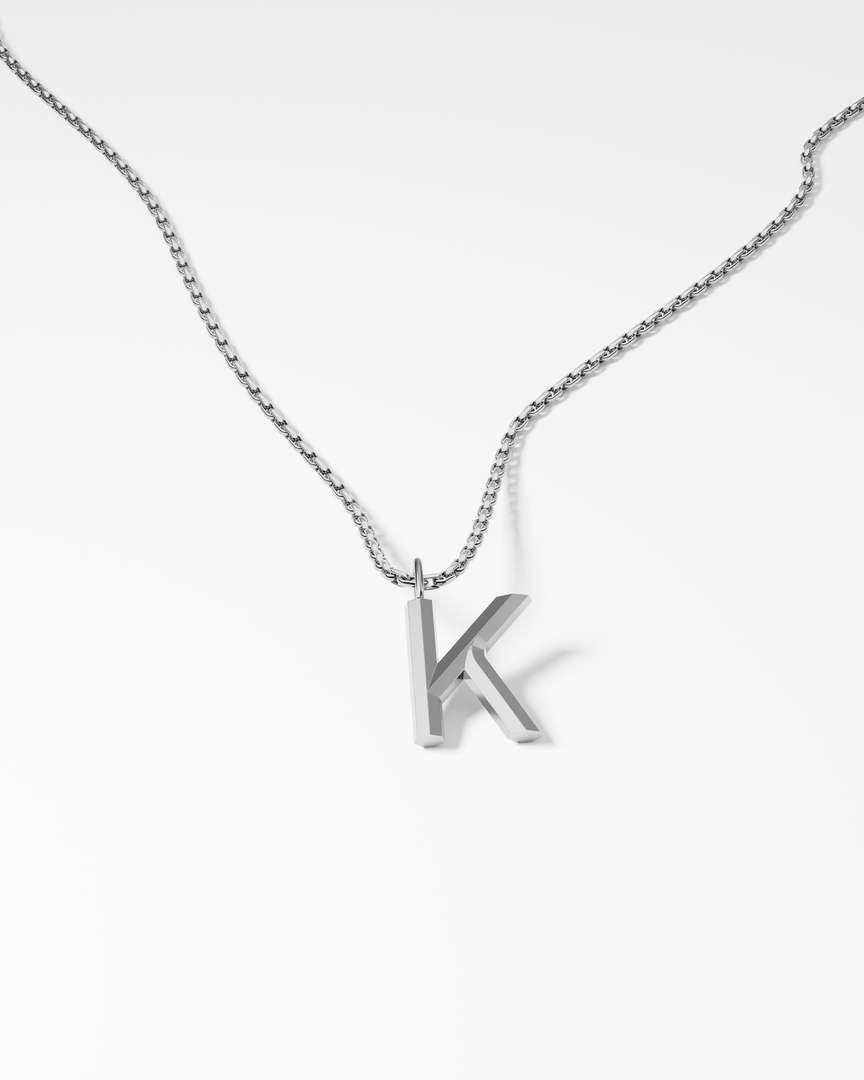 Bold Letter Necklace - K