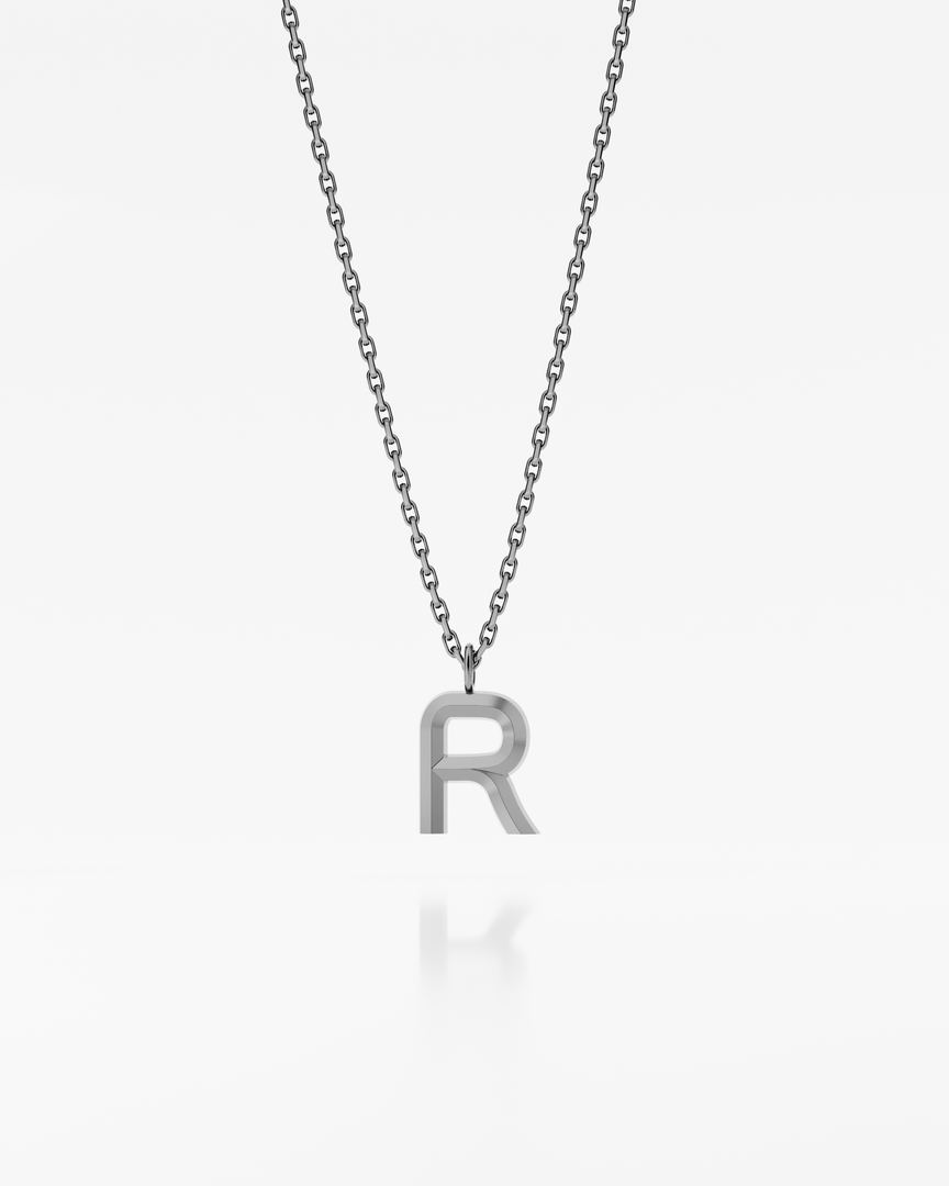 Bold Letter Necklace - R