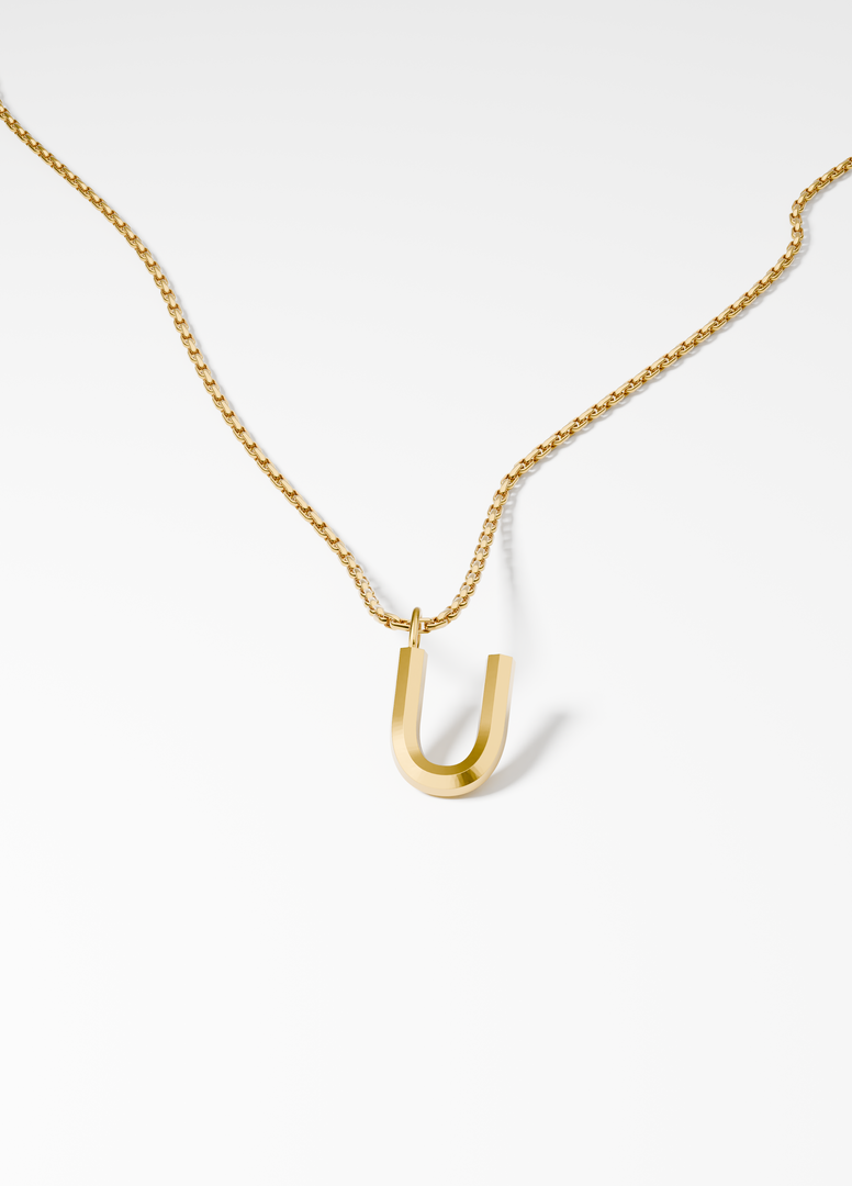 Bold Letter Necklace - U