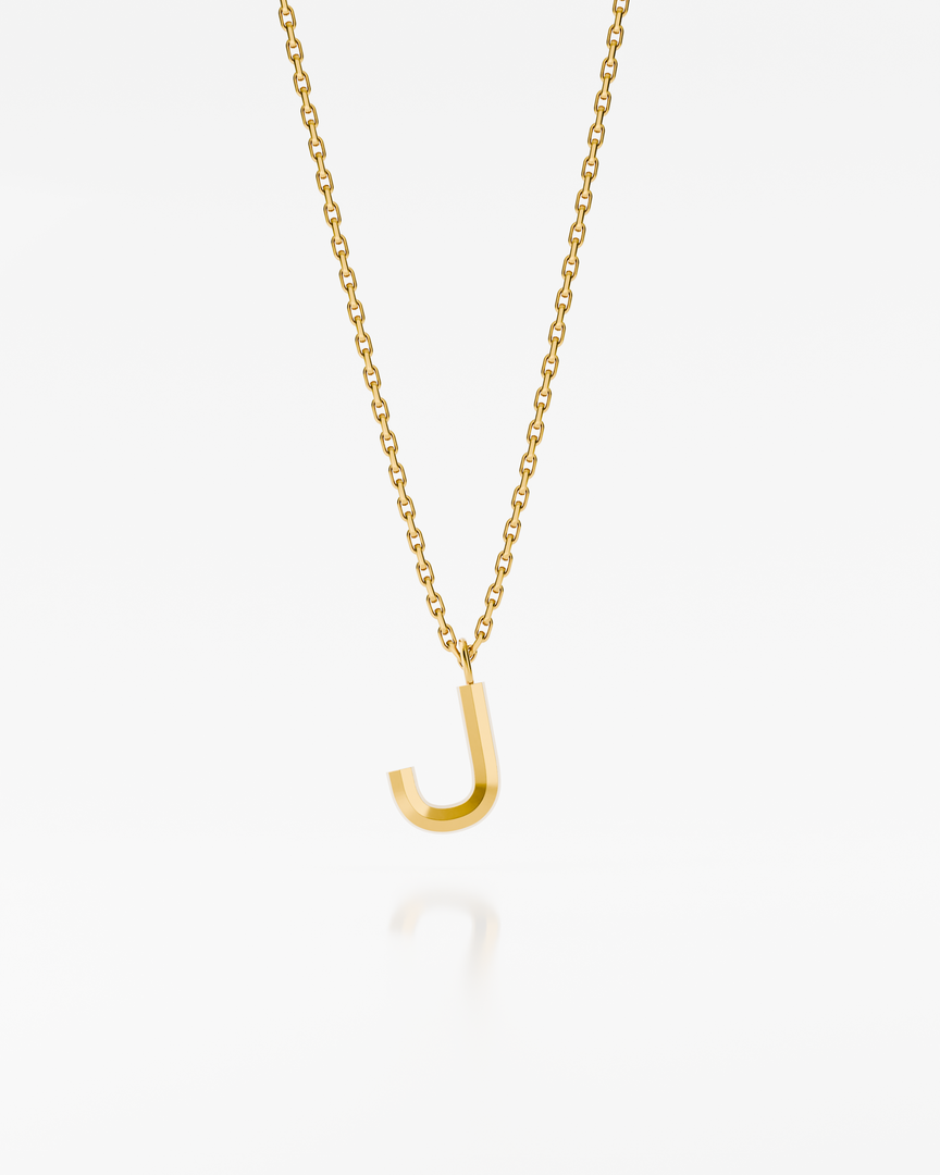 Bold Letter Necklace - J