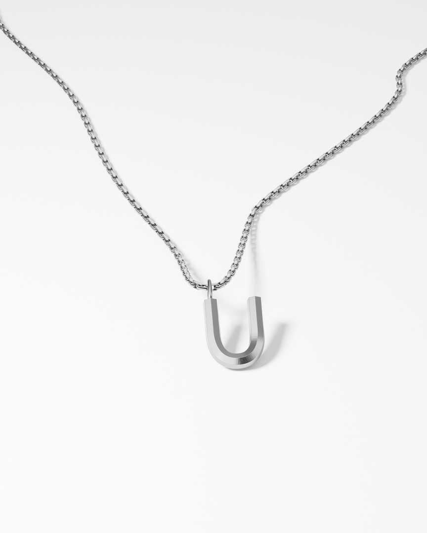 Bold Letter Necklace - U