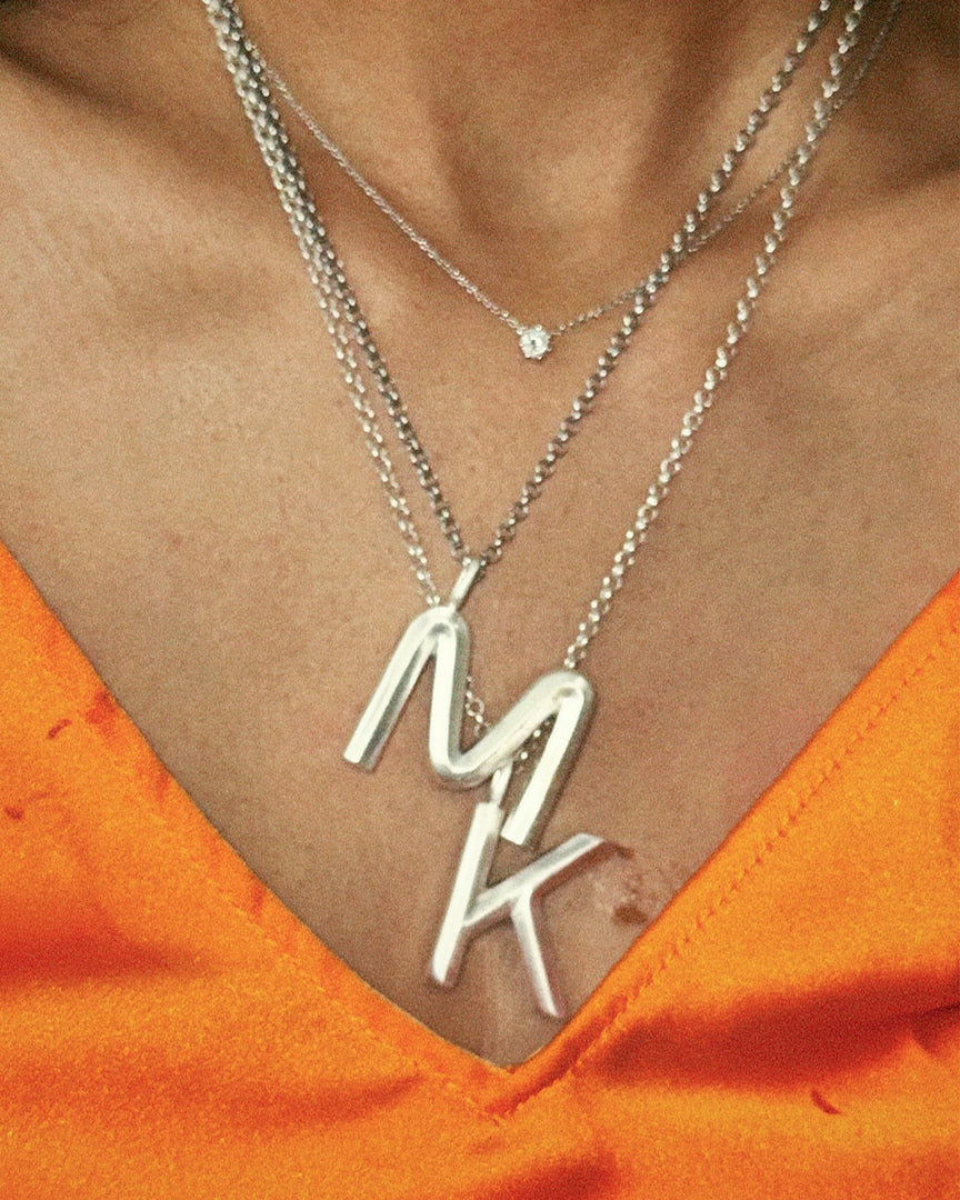 Bold Letter Necklace - K