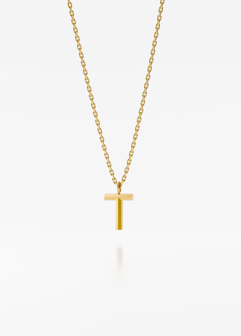Bold Letter Necklace - T