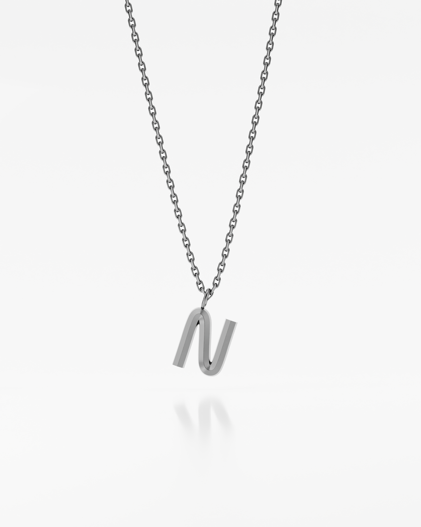 Bold Letter Necklace - N