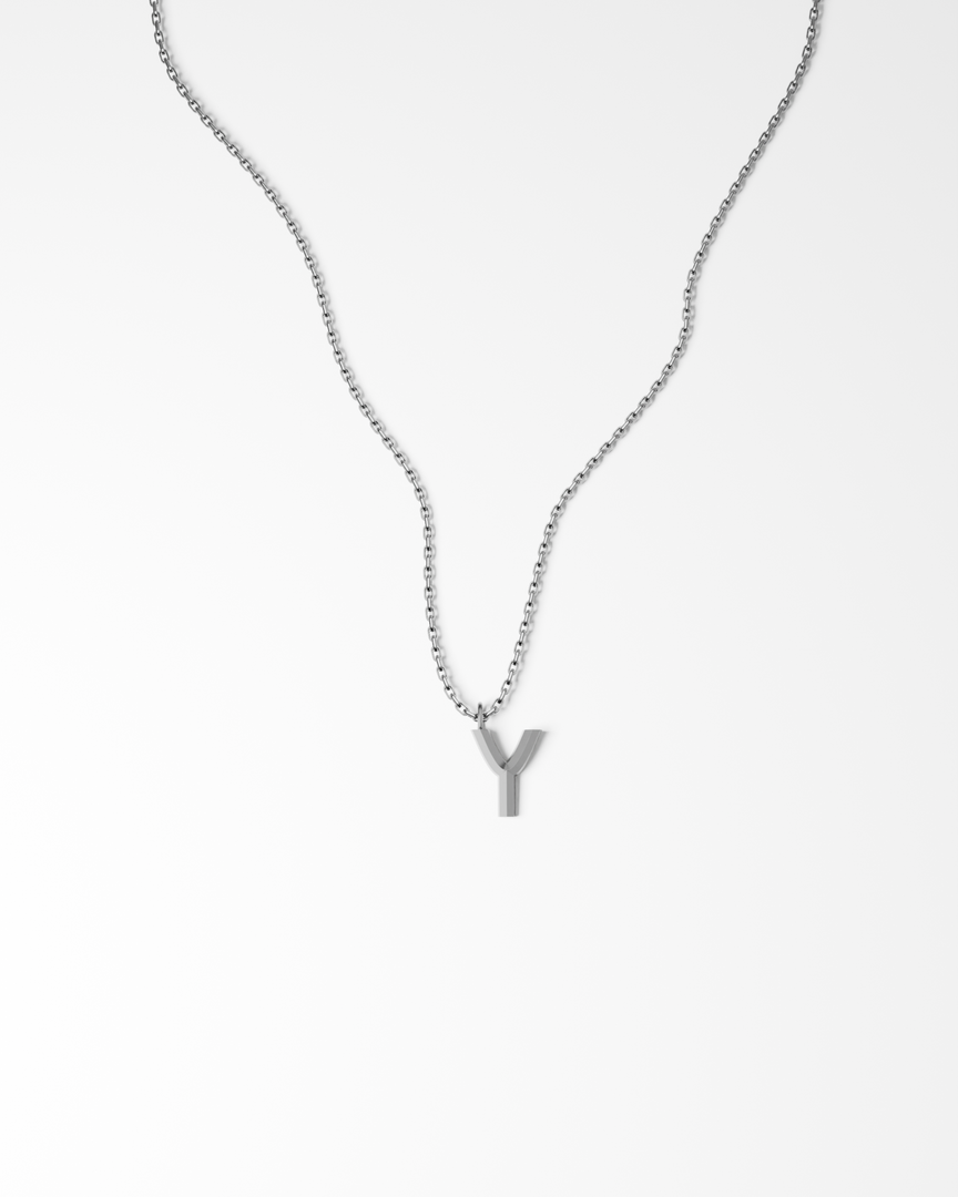 Bold Letter Necklace - Y