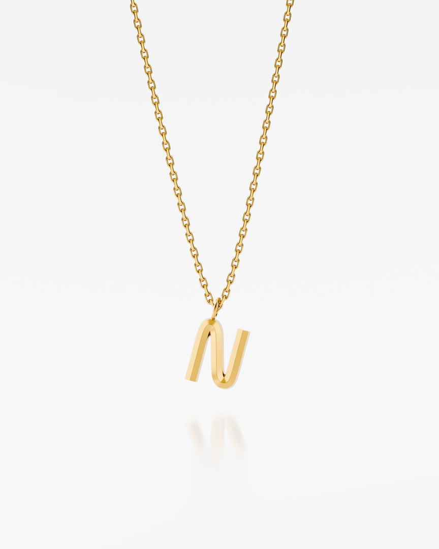 Bold Letter Necklace - N