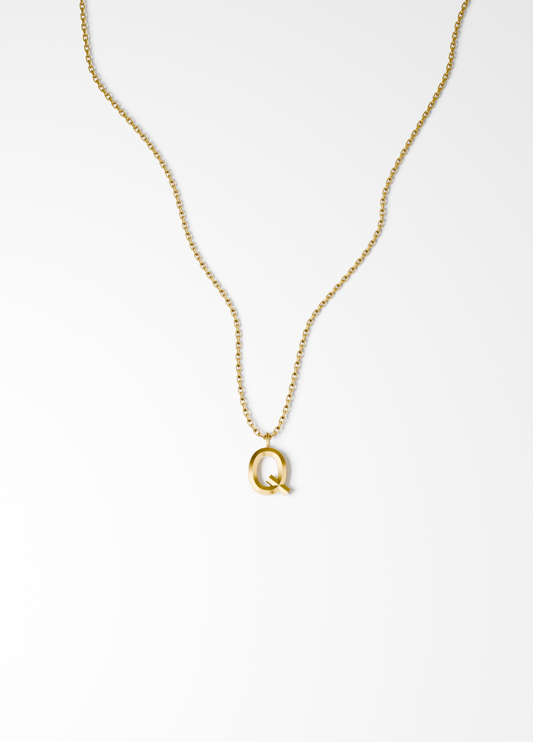 Bold Letter Necklace - Q