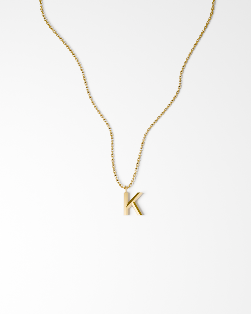 Bold Letter Necklace - K