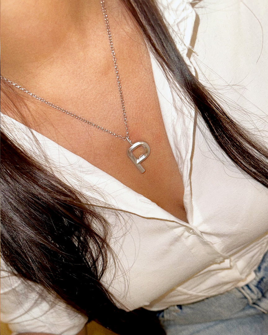 Bold Letter Necklace - P