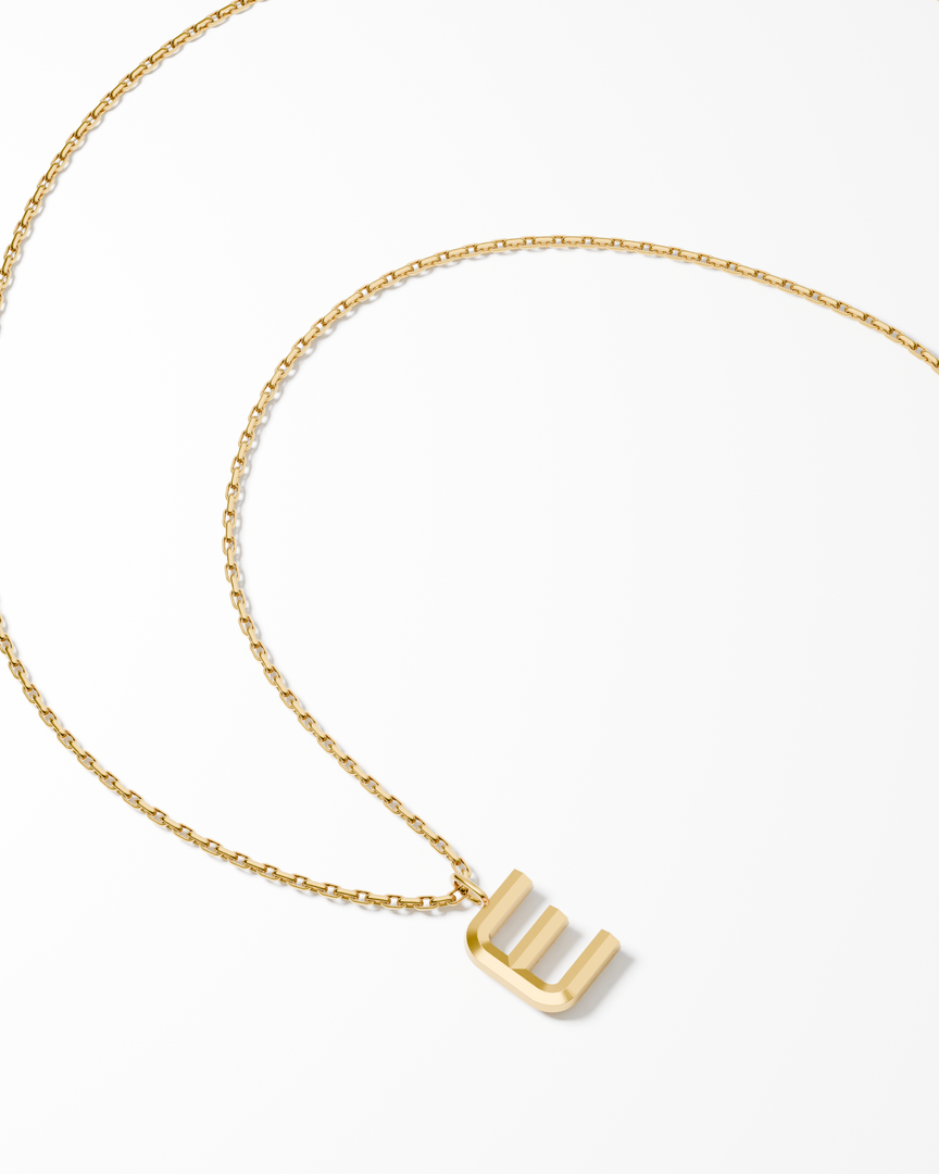 Bold Letter Necklace - E