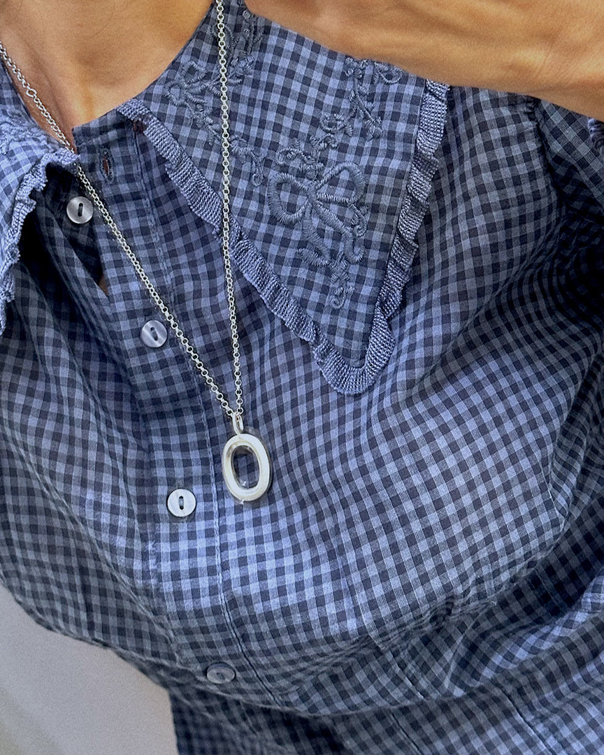 Bold Letter Necklace - O