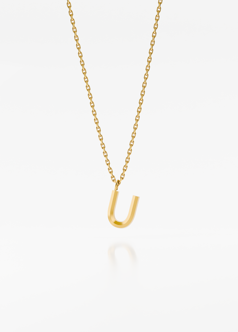 Bold Letter Necklace - U
