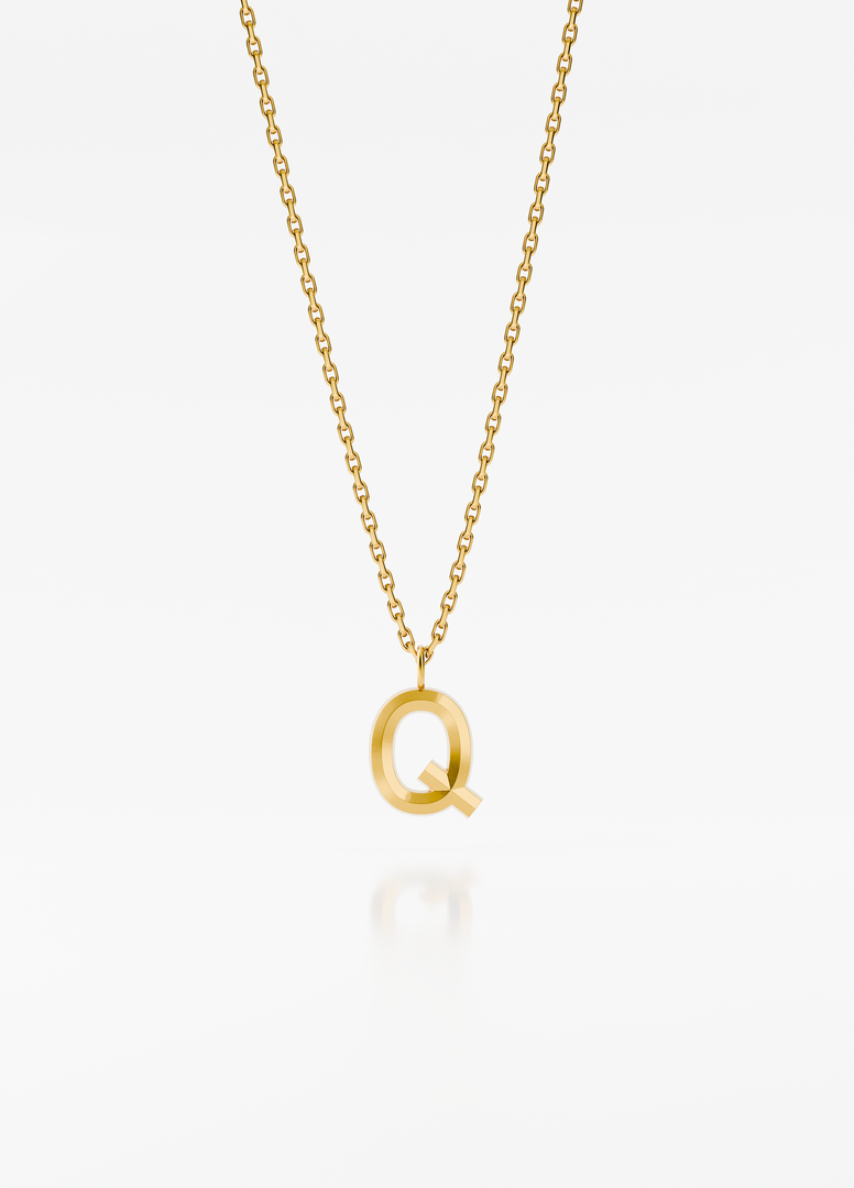 Bold Letter Necklace - Q