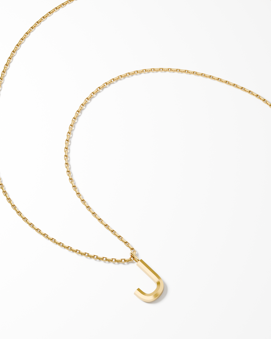 Bold Letter Necklace - J
