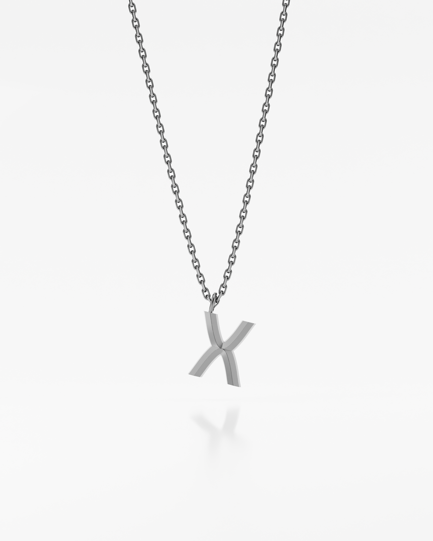 Bold Letter Necklace - X