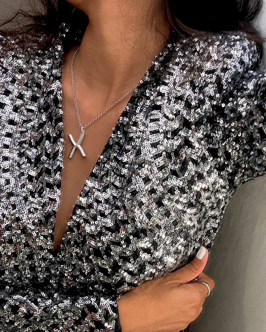 Bold Letter Necklace - X