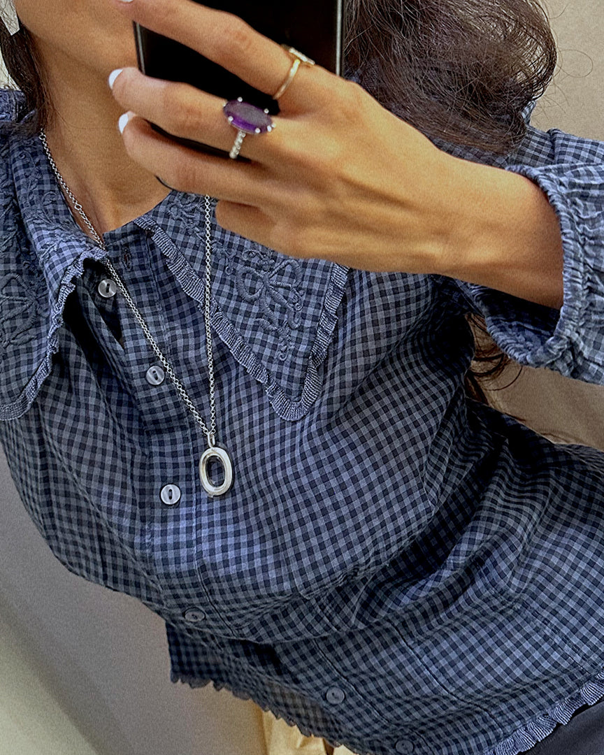 Bold Letter Necklace - O