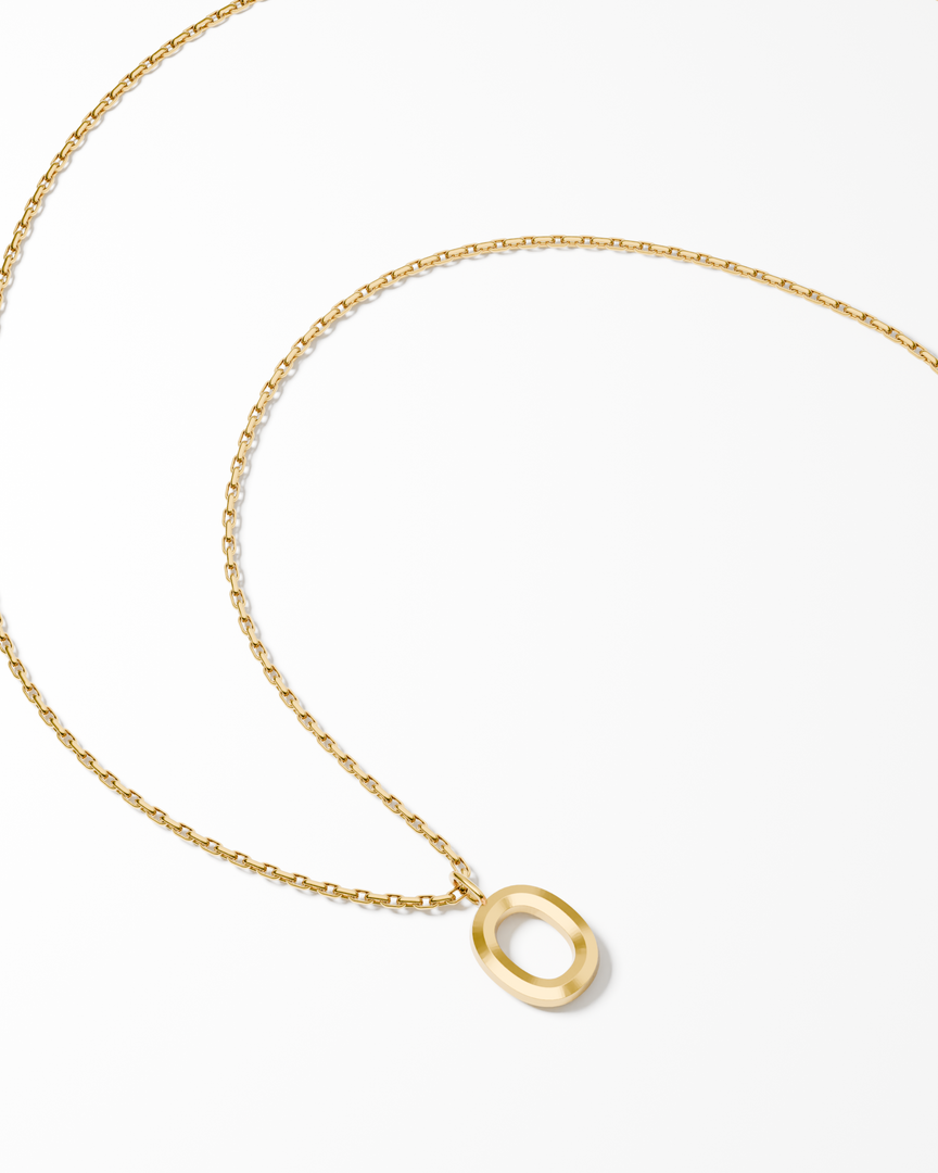 Bold Letter Necklace - O