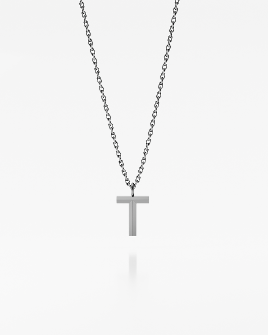 Bold Letter Necklace - T