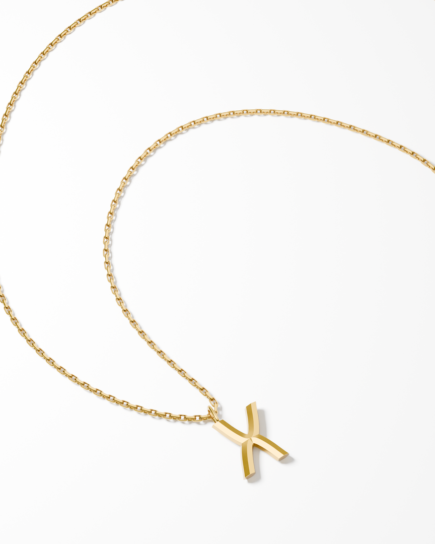 Bold Letter Necklace - X