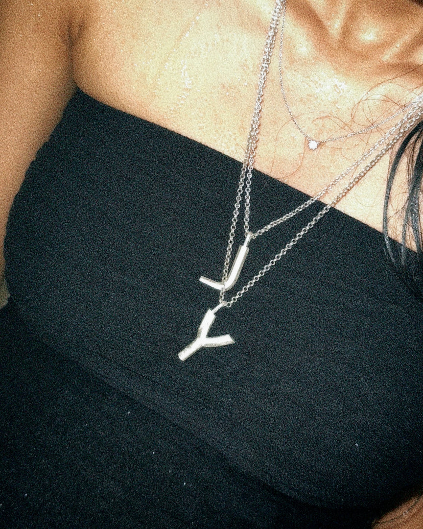 Bold Letter Necklace - Y