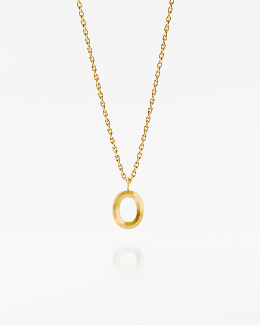 Bold Letter Necklace - O
