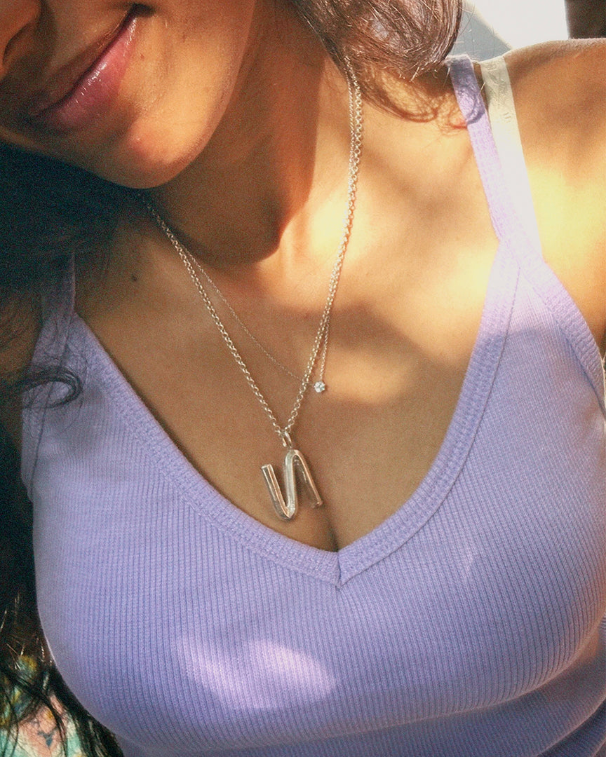 Bold Letter Necklace - N