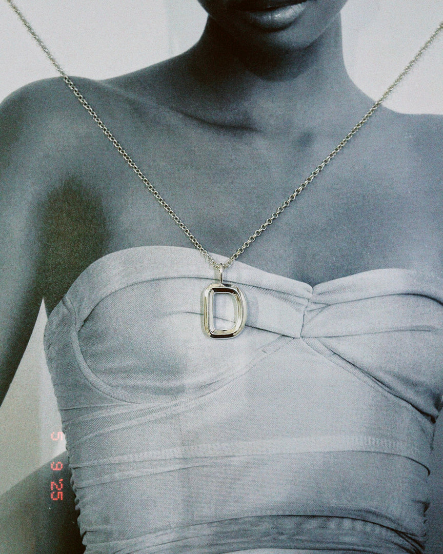 Bold Letter Necklace - D