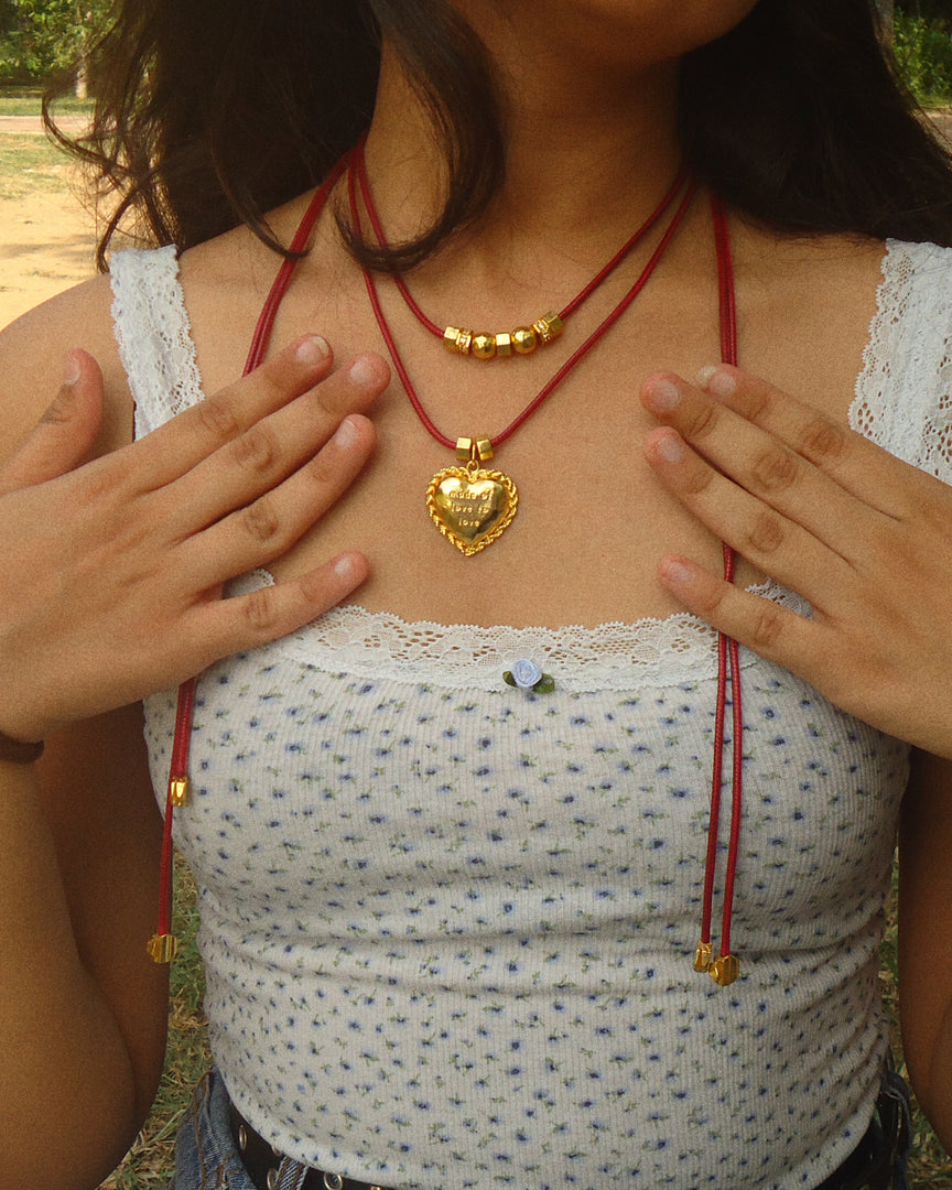 “Made of love to love” Cord Necklace