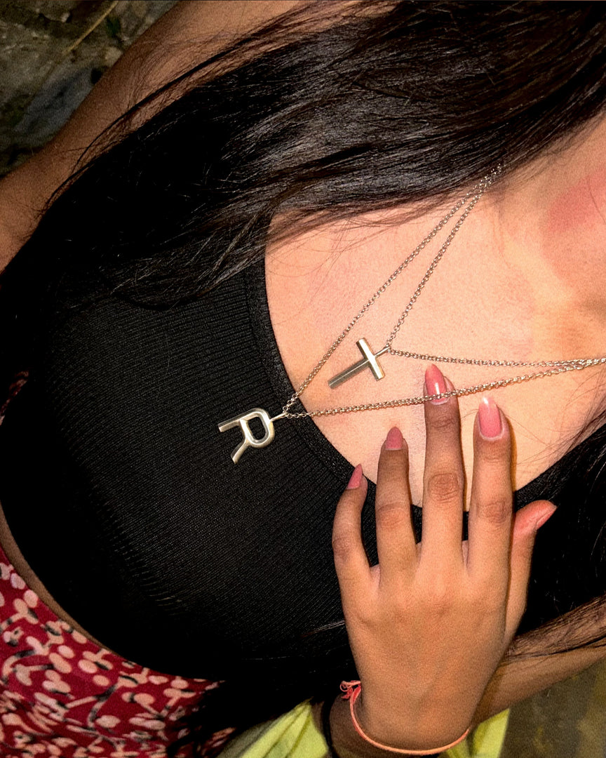 Bold Letter Necklace - R