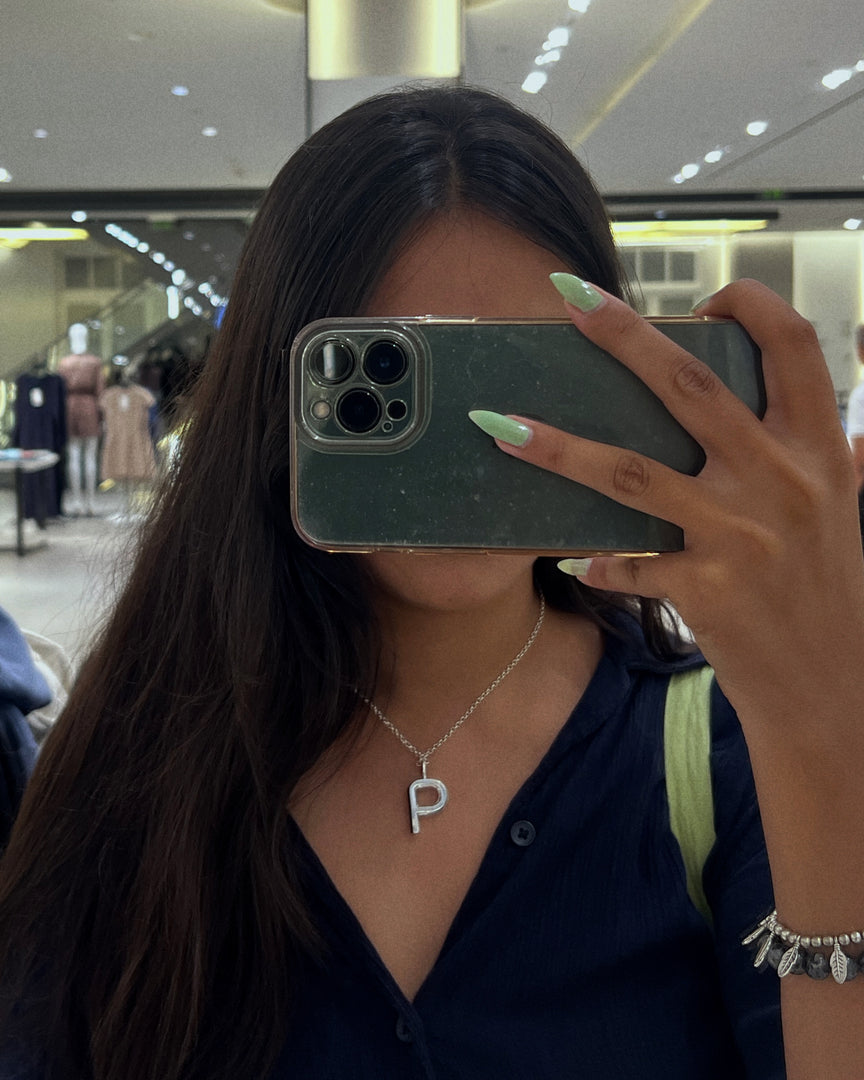 Bold Letter Necklace - P