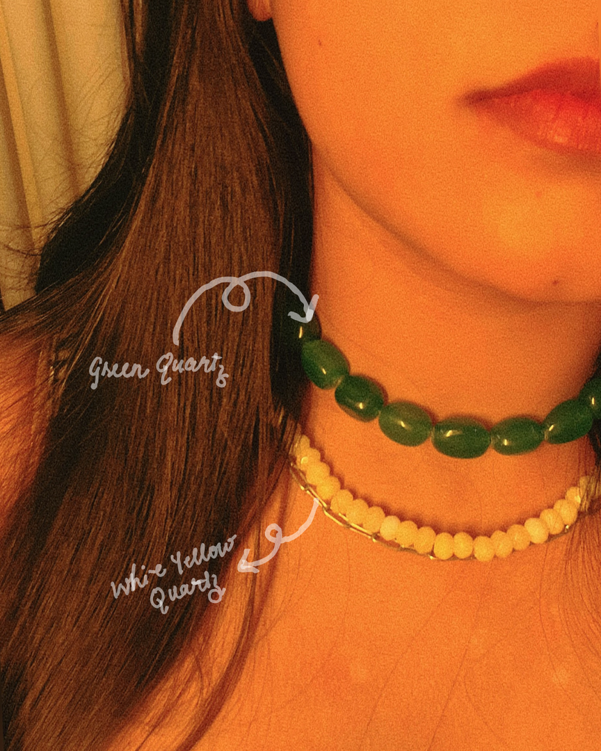 Jaipur beads collection - Green Quartz