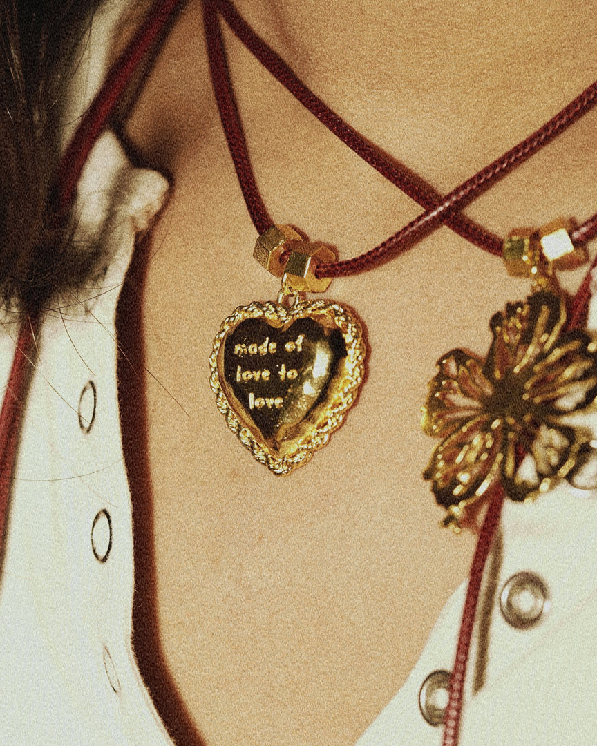 “Made of love to love” Cord Necklace