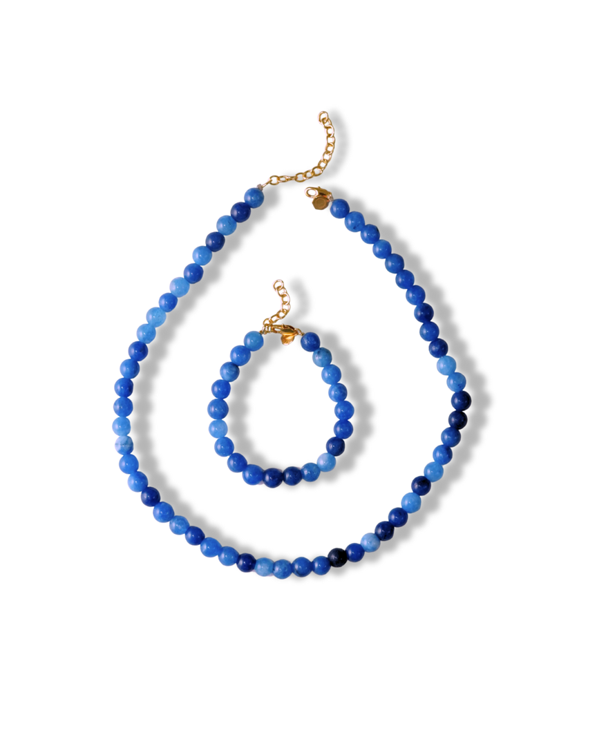 Jaipur beads collection - Blue Quartz