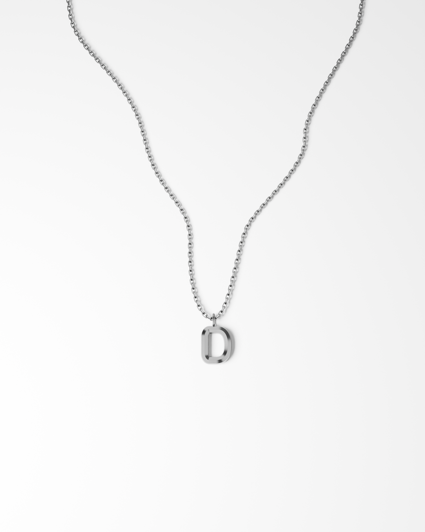 Bold Letter Necklace - D