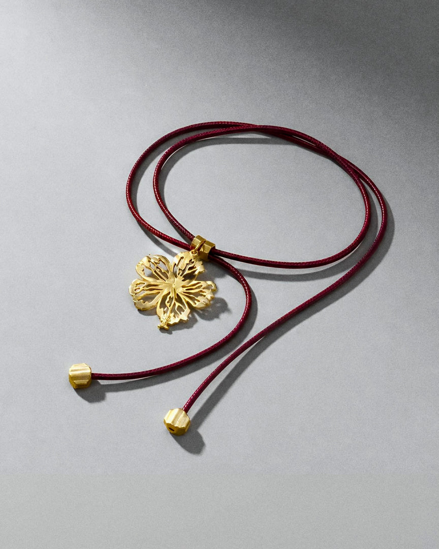 The Hibiscus Cord Necklace