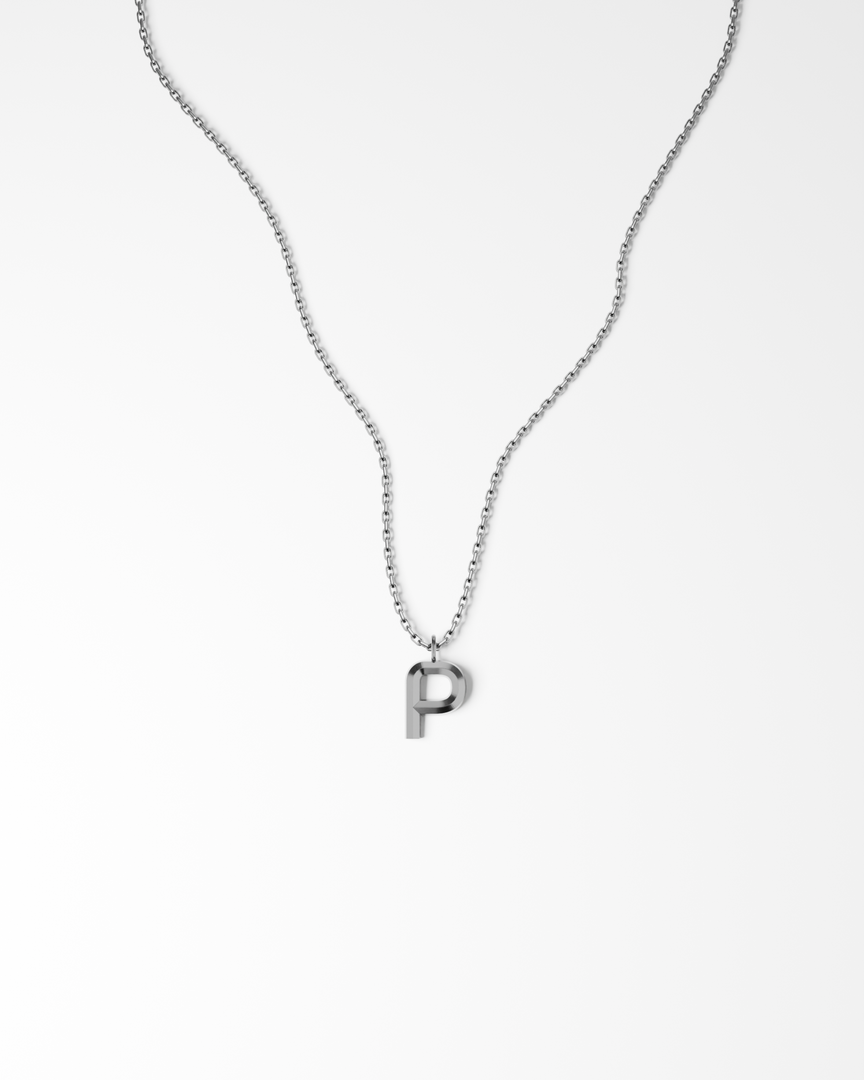 Bold Letter Necklace - P
