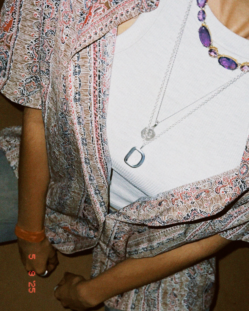 Bold Letter Necklace - D