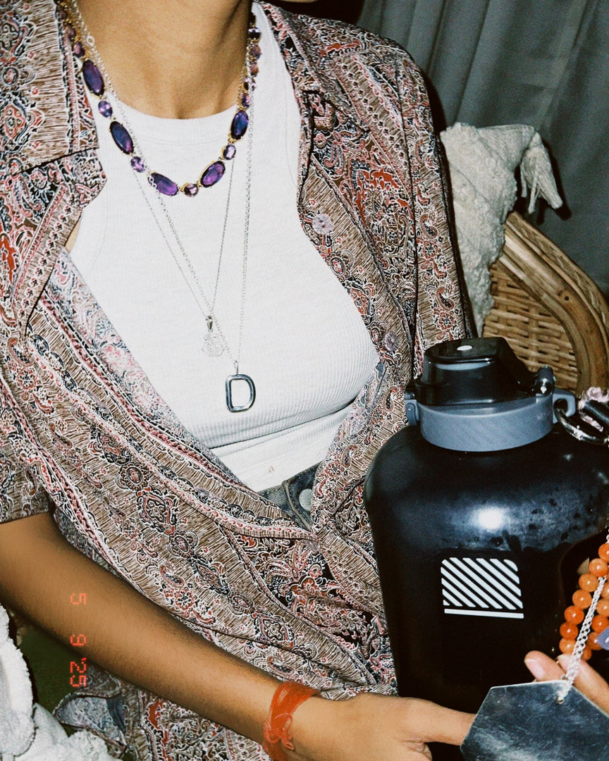 Bold Letter Necklace - D