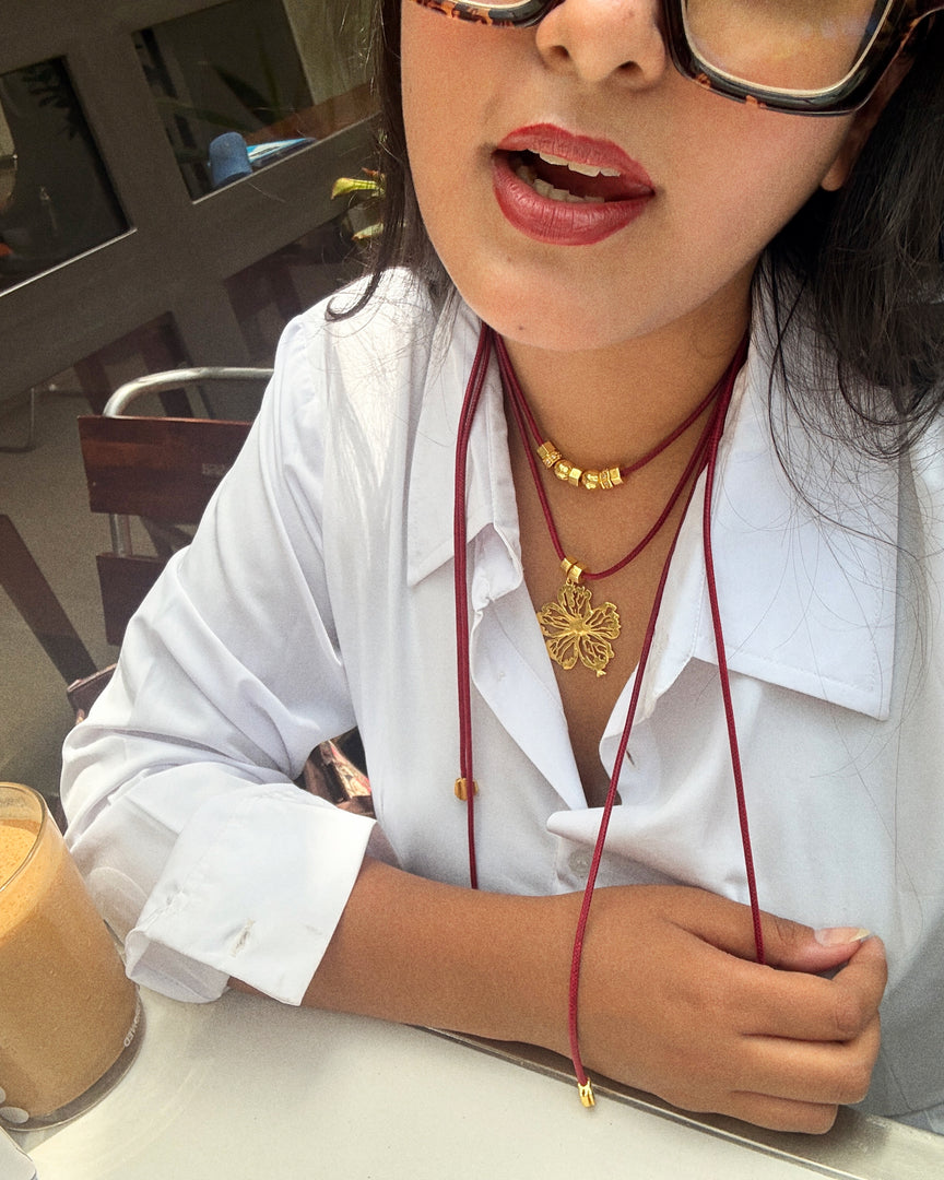 The Hibiscus Cord Necklace