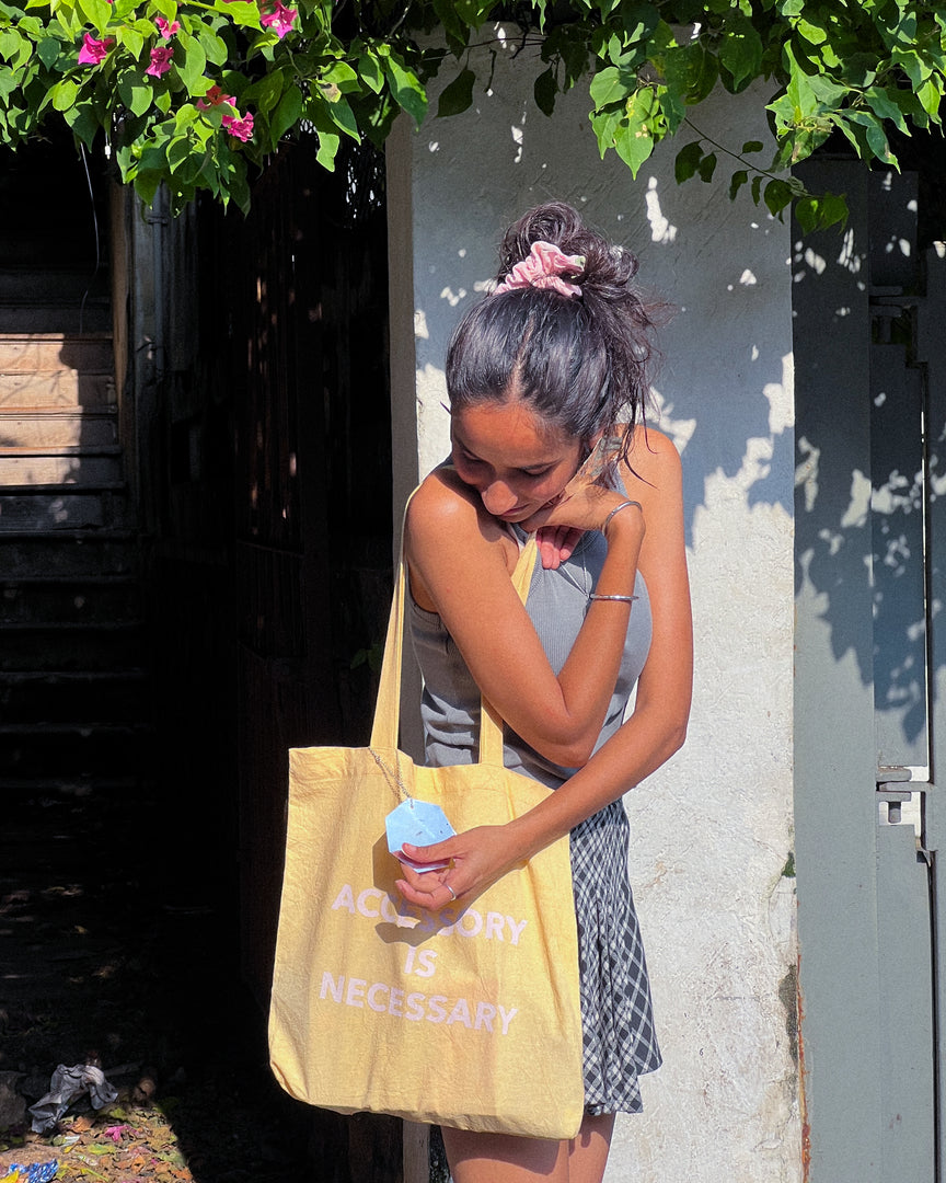 Lemon Yellow Tote Bag