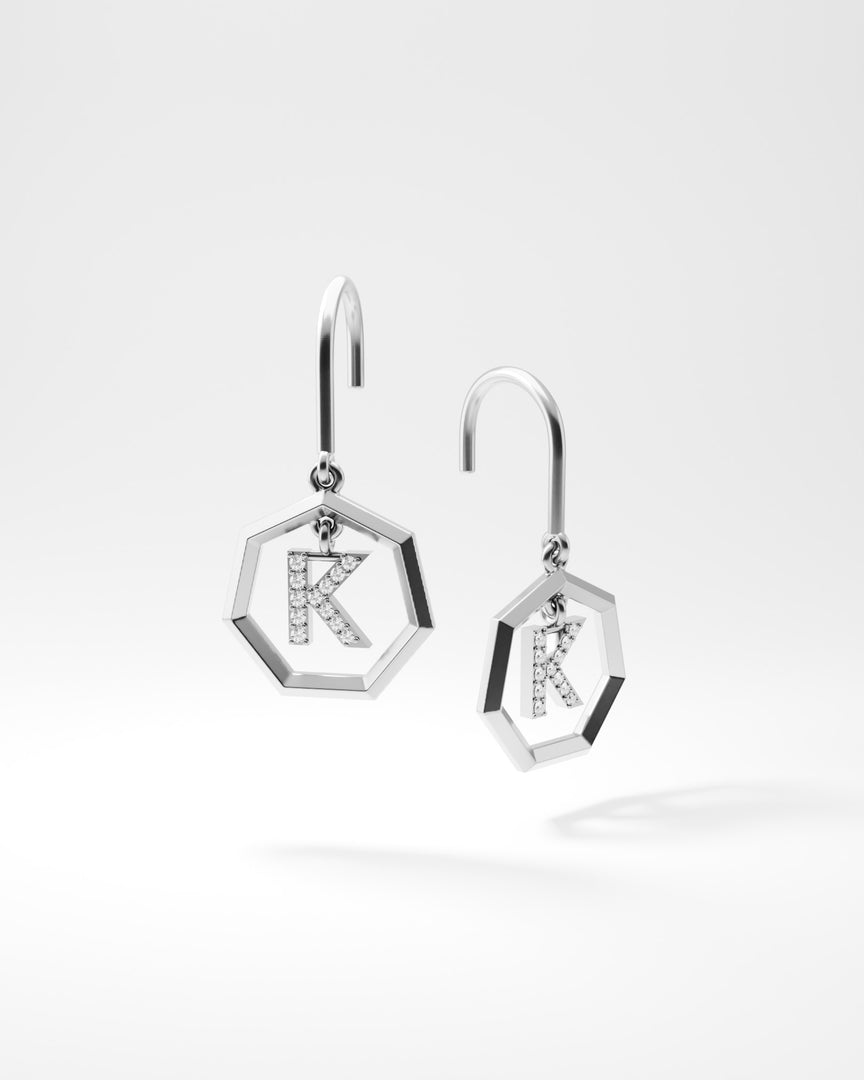 Letter Earrings - K