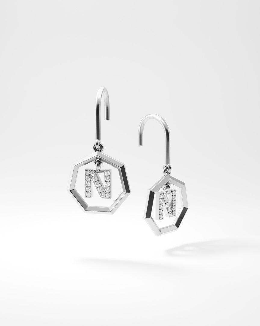 Letter Earrings - N