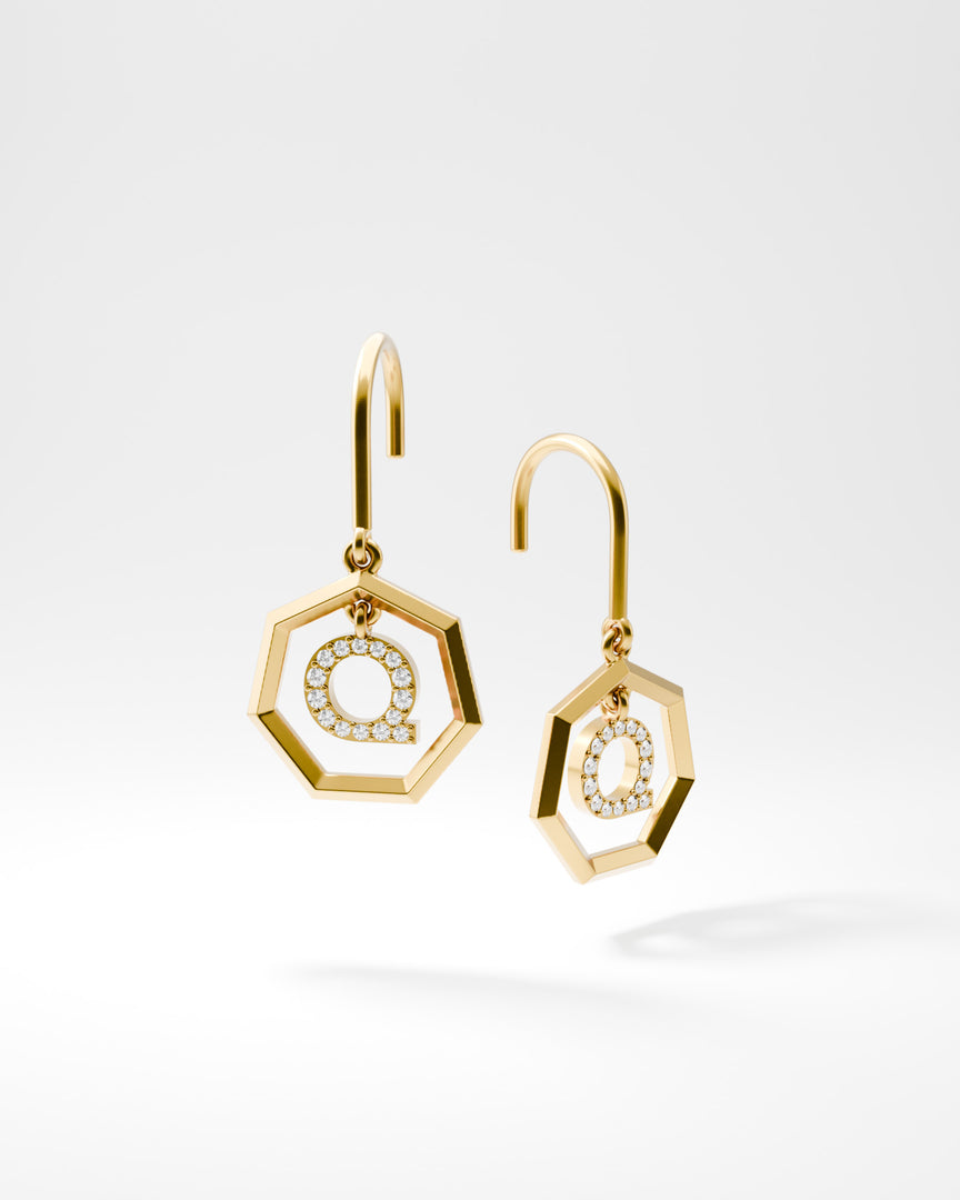 Letter Earrings - Q