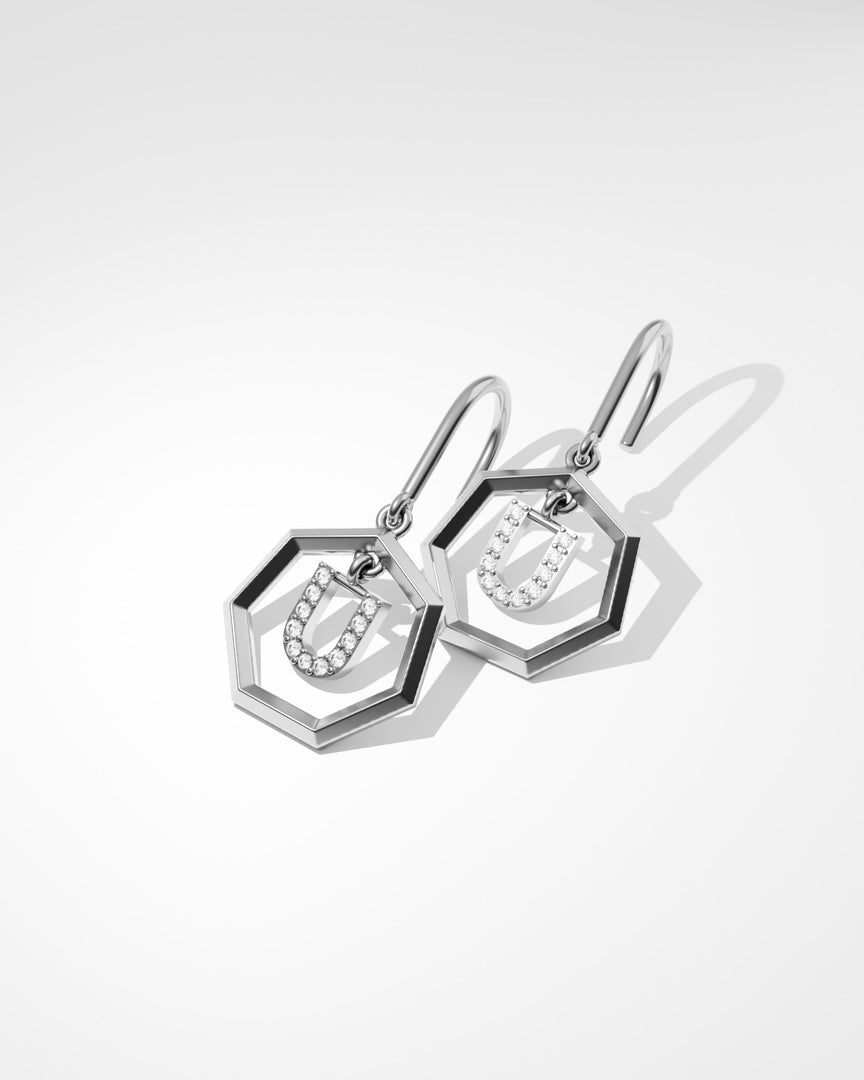 Letter Earrings - U